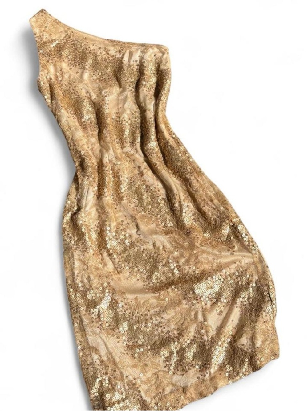 mini gold sequin dress - david meister - XS